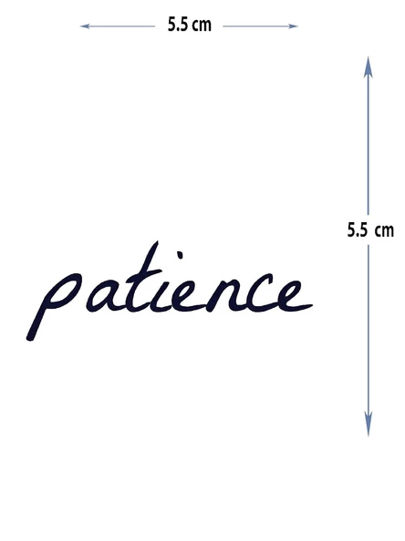 MED-174 YARI KALICI PATİENCE-SABIR TAHAMMÜL YAZILI DÖVME-TATTO ürün görseli
