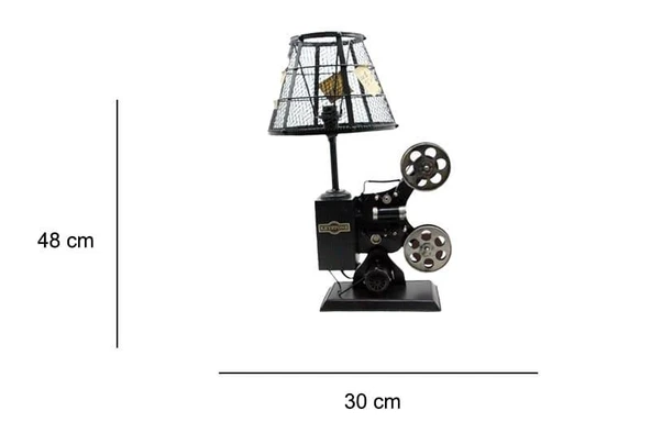 C1622 DEKORATİF METAL ABAJUR FOTOGRAF MAKİNASI BİBLO - 3