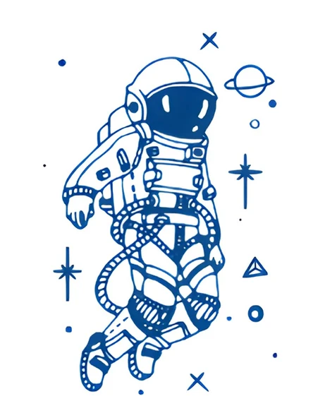 GZ-658 ORTA BOY YARI KALICI ASTRONOT DESEN DÖVME-TATTO ürün görseli