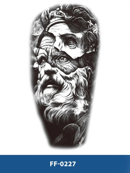 FF-227 ORTA BOY ZEUS DESEN GEÇİCİ DÖVME-TATTO ürün görseli