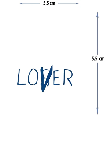 MED-119 YARI KALICI LOVER-LOSER SEVGİLİ-MAĞLUP YAZILI DÖVME-TATTO ürün görseli