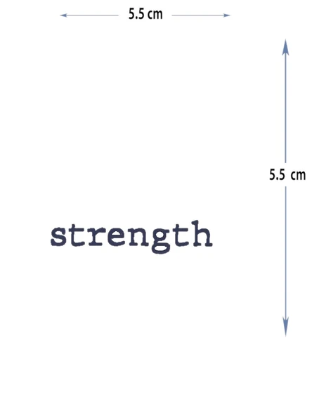 MED-081 YARI KALICI STRENGTH- GÜÇ KUVVET YAZILI DÖVME-TATTO ürün görseli