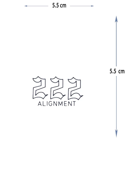 MED-113 YARI KALICI 222 ALIGMENT-SIRALAMA YAZILI DÖVME-TATTO ürün görseli