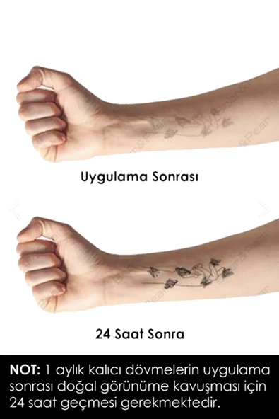 MED-002 YARI KALICI NOKTA VE VİRGÜL YAZILI DESEN DÖVME-TATTO - Resim 2