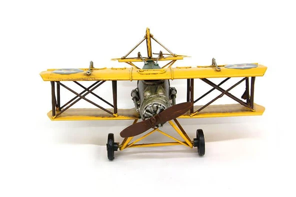 C0734 DEKORATİF METAL UÇAK ÇİFT KANATLI BİBLO - 5