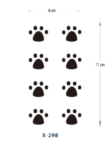 X-298 PATİ ÇOKLU DESEN GEÇİCİ DÖVME-TATTO ürün görseli