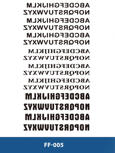 FF-005 ORTA BOY ALFABETİK HARFLER YAZILI GEÇİCİ PARMAK DÖVME-TATTO ürün görseli