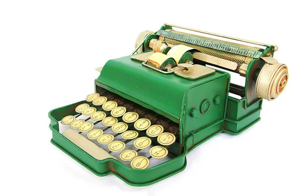 C0727 METAL DEKORATİF DAKTİLO BİBLO