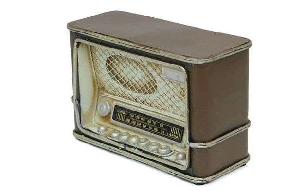 C1320 DEKORATİF METAL RADYO KAHVE - 2