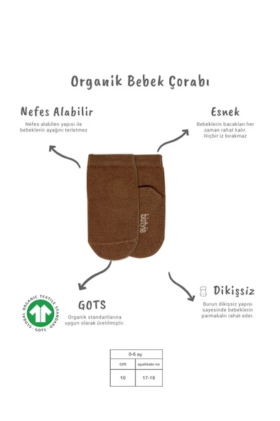 Bistyle 5'li Penye Soket Kutulu Basic Çorap 10131 Bej - Resim 2