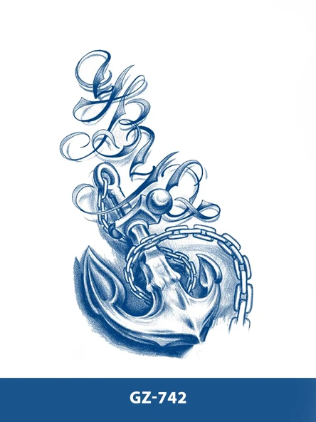 GZ-742 ORTA BOY YARI KALICI DENİZCİ ÇAPASI DESEN DÖVME ürün görseli