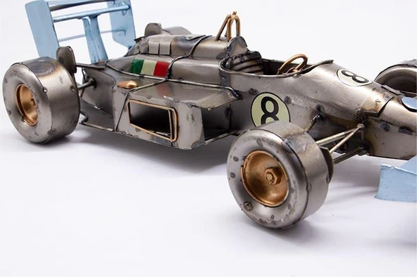 C1607 DEKORATİF METAL YARIŞ ARABASI BİBLO - 4