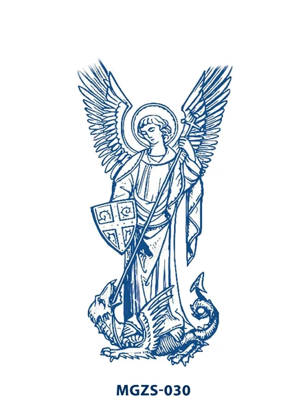 MGZS-030 YARI KALICI YENİK HAÇLI SAVAŞCI DESEN DÖVME-TATTO ürün görseli