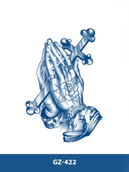 GZ-422 ORTA BOY YARI KALICI DUA EDEN EL DESEN DÖVME ürün görseli