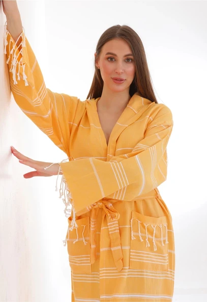 Didyma %100 Pamuk Sultan Peştemal Bornoz - 4