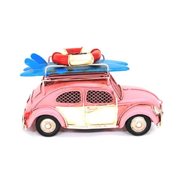 1204E-3091SS PEMBE DEKORATİF ÇERÇEVELİ KUMBARALI METAL BİBLO - 2