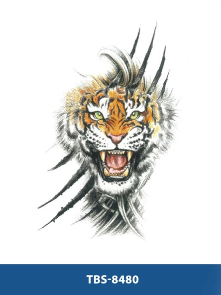 TBS-8480 ORTA BOY KAPLAN DESEN RENKLİ GEÇİCİ DÖVME-TATTO ürün görseli