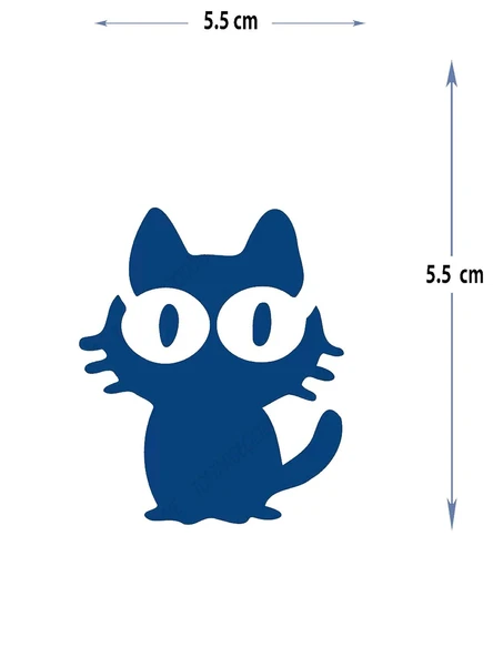 MED-167 YARI KALICI ŞAŞKIN KEDİ DESEN DÖVME-TATTO ürün görseli