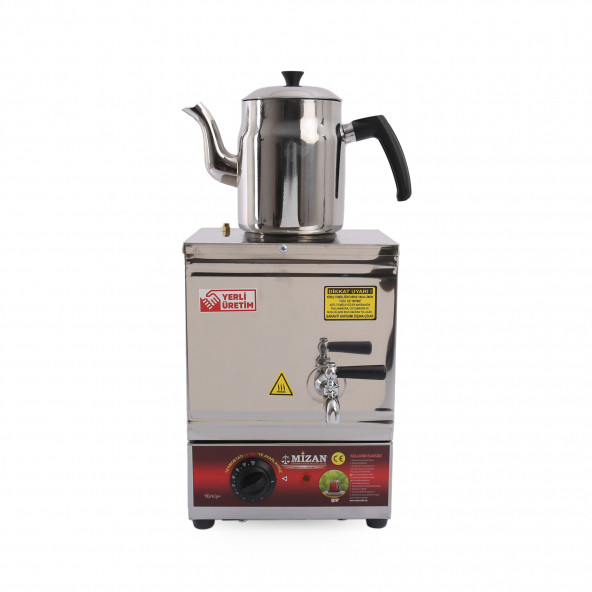 MİZAN Tek Demlikli Elektrikli Pleytsiz 10 Lt. Çay Kazanı Ocağı -mç215 DEMLİK DAHİL