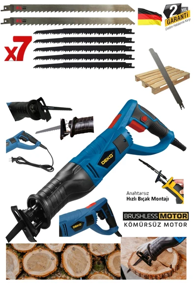 Deko Döner Başlık Metal Dişli Tilki Kuyruğu Ahşap Kemik Kesim Makinası Panter Testere 7 Bıçak Hediye - Resim 2