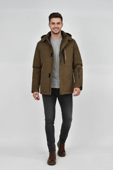 Erkek Kapüşonlu Spor Mont 2 Parça Regular Fit 3361 BGL-ST04901 - Resim 2