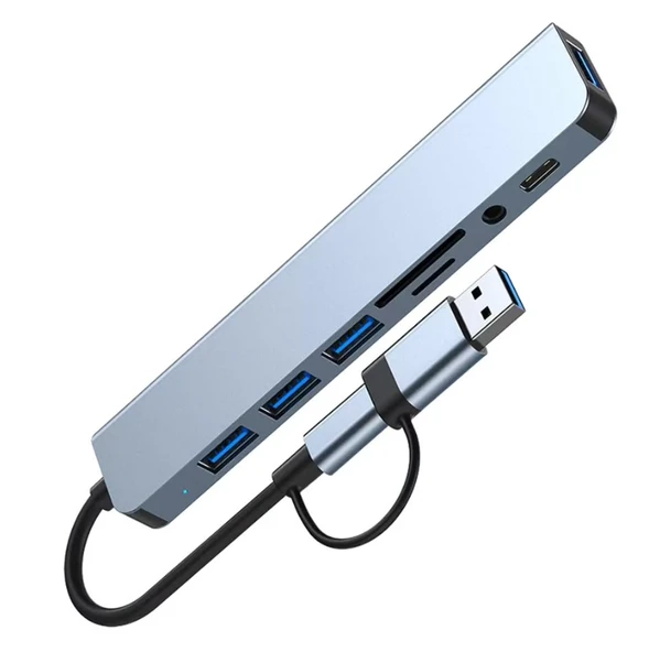 Byl 2218Tu Support 8 İn 1 Type-C Usb Çevirici
