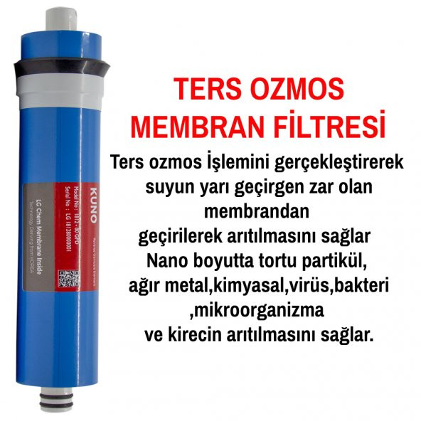 BMB RO-10 Uyumlu Su Arıtma Cihazı Filtre Seti 7 Aşamalı - 4