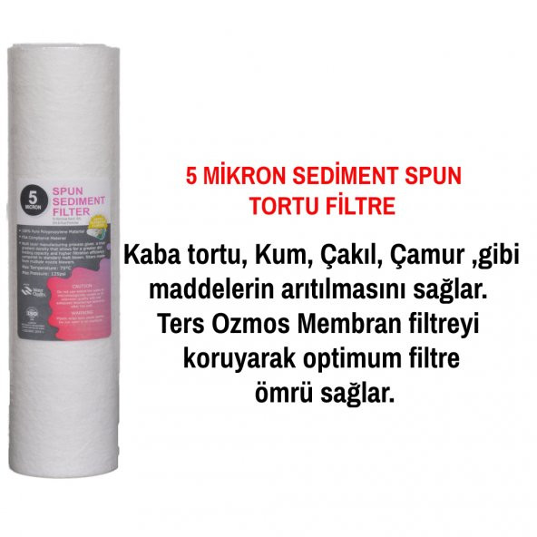 BMB RO-10 Uyumlu Su Arıtma Cihazı Filtre Seti 7 Aşamalı - 9