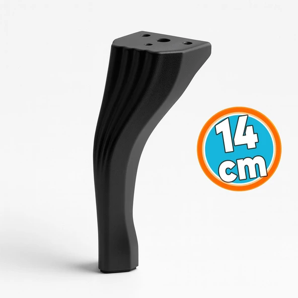 Mobilya Ayağı Ayakları Ünite Baza Koltuk Kanepe Sehpa Masa Tabure Siyah 14 cm Siyah Metal ürün görseli