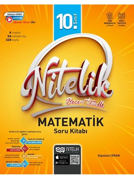 NİTELİK 10.SINIF MATEMATİK SORU KİTABI BECERİ TEMELLİ *YENİ* ürün görseli