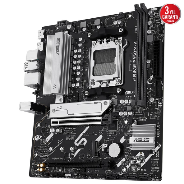 ASUS PRIME B850M-K AM5 DDR5 8400MHZ(OC) HDMI mATX ANAKART - Resim 4