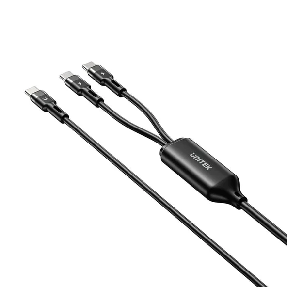 UNITEK 2in1 TYPE-C HIZLI ŞARJ KABLO (C14146ABK01-1.8M) - Resim 2