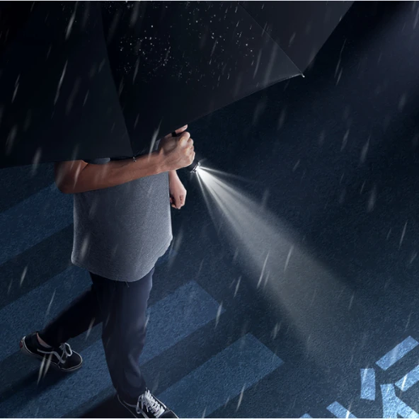 Siyah El Fenerli Şemsiye - Resim 3