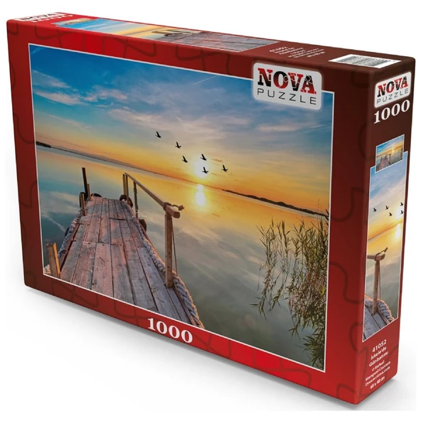 Nova 1000 Parça İskele'de Günbatımı Puzzle - Resim 2