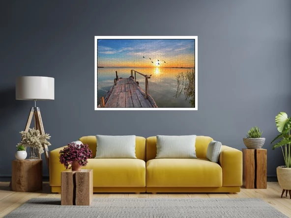 Nova 1000 Parça İskele'de Günbatımı Puzzle - Resim 4