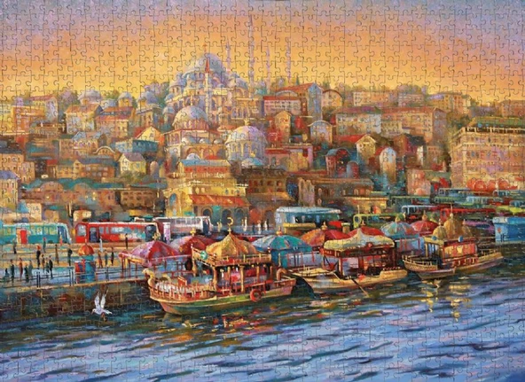 Nova 1000 Parça İstanbul Eminönü Balıkçıları Puzzle - Nikolay Sivenkov - Resim 3
