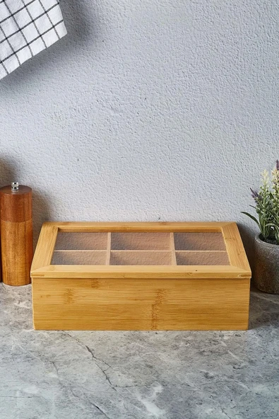 Perotti Orso Bambu 6 Bölmeli Çay Kutusu 16616 - 3