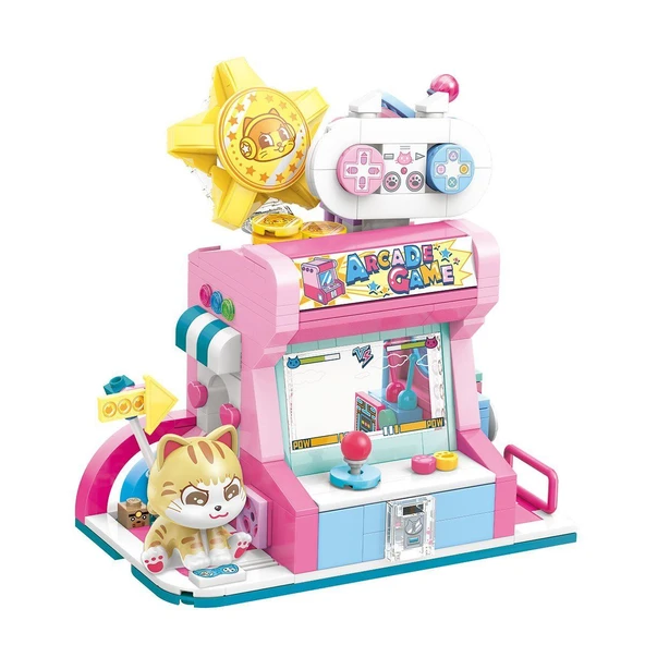 KP28019 Keeppley Orange Cat Game Room Blok Seti -Vagon life - Resim 3