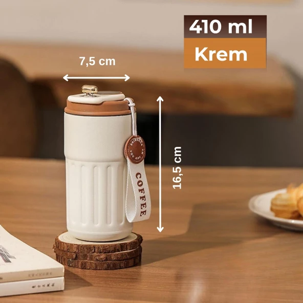 Akıllı Led Sıcaklık Göstergeli Çelik Termos/Mug-400 ml - Resim 2