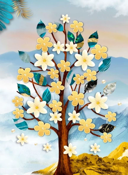 Nova Puzzle 1000 Parça Altın Sarısı Ağaç Puzzle