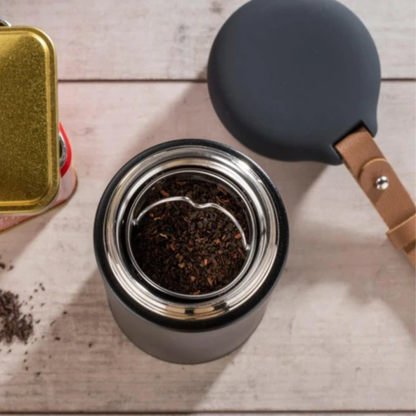 600 ml Paslanmaz Çelik Termos, Çift Katmanlı, Sızdırmaz Kapaklı - Resim 6