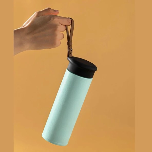 600 ml Paslanmaz Çelik Termos, Çift Katmanlı, Sızdırmaz Kapaklı - Resim 2