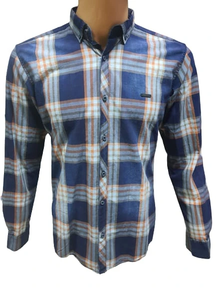 Tarz Erkek Slim Fit Yıkama Kot Gömlek 1001 - Resim 4