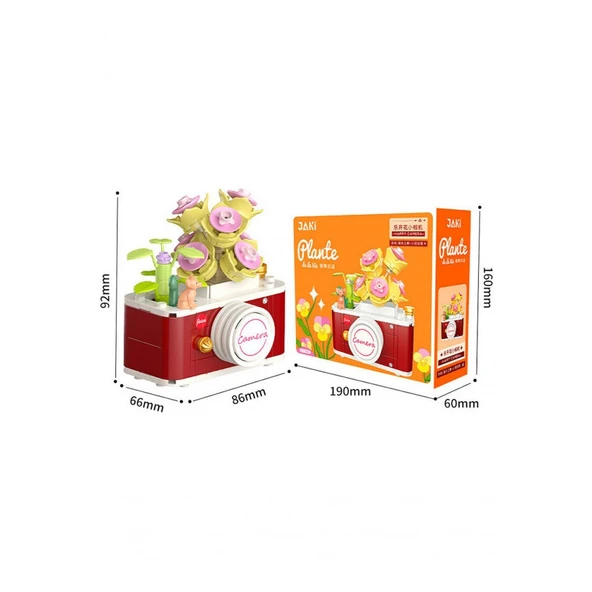 JK2715 JAKİ BİTKİ GÜNLÜĞÜ KÜÇÜK KAMERA 160 PARÇA BLOCK OYUNCAK - 2