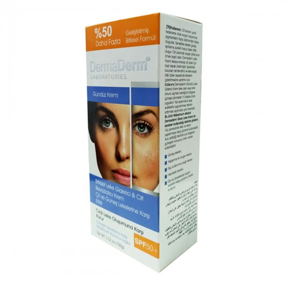 Bitkisel Leke Giderici Cilt Beyazlatıcı Gündüz Kremi Güneş Koruma SPF 50+ 100 Gr - 4