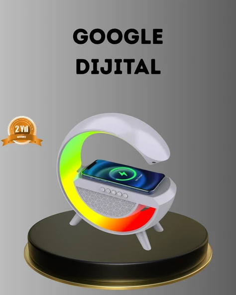 Bluetooth 5.0 Hoparlör – Kablosuz Şarj, RGB Gece Lambası ve FM Radyo ürün görseli 1