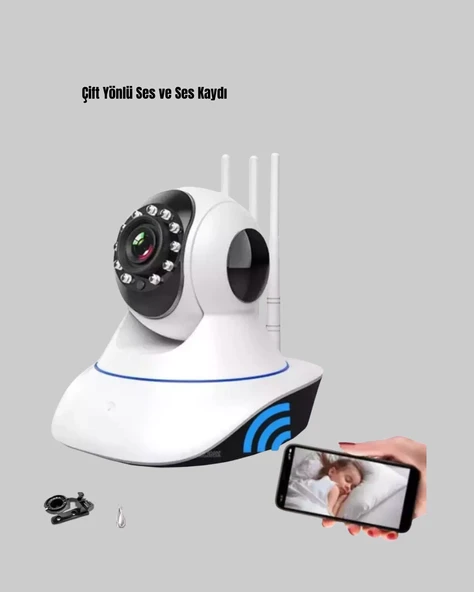 Akıllı IP Güvenlik Kamerası – 1080P HD, Gece Görüşlü, Hareket Algılamalı - Resim 3