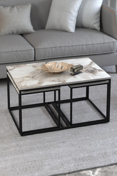 Tv Sehpası Tv Ünitesi 160 Cm Gold Beyaz Mistral 5072 - 4