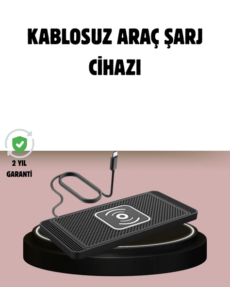 Manyetik Kablosuz Araç Şarj Cihazı – Hızlı Şarj, Kaymaz Taban, Güvenli Kullanım ürün görseli 1