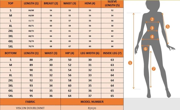 Kadın Uzun Kollu Ribana Detay Viskon Iki Iplik Ikili Takım - Resim 4